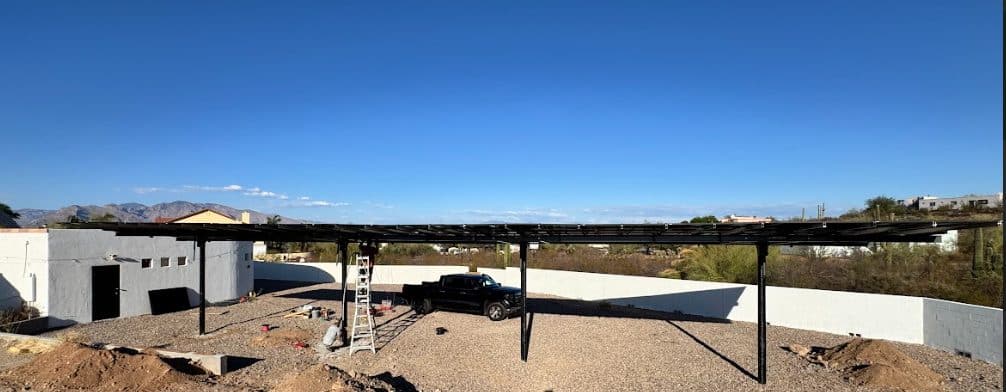 PowerSol USA Tucson solar carport under construction